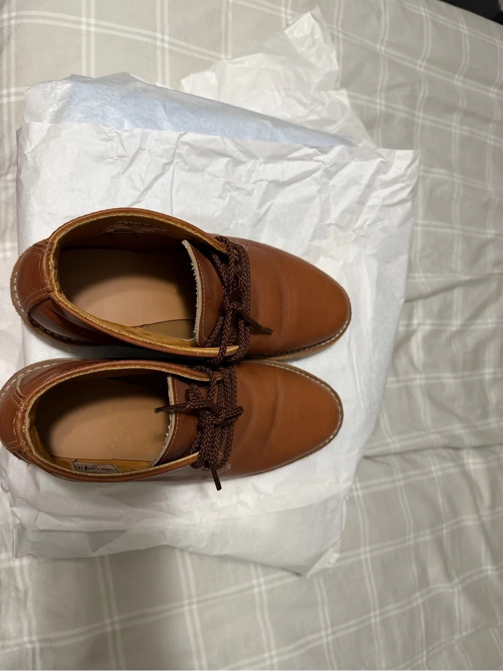 Men's Tan Leather Red Wings